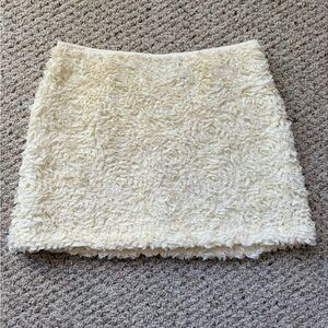 NWT Anthropologie Plush Rosette Textured Mini Skirt